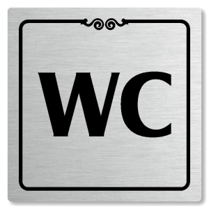 WC, 100x100mm, stříbrná, Texas